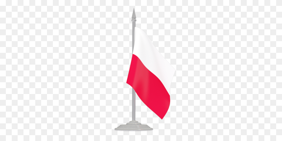 Flag With Flagpole Illustration Of Flag Of Poland, Poland Flag Free Png