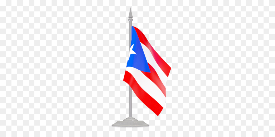 Flag With Flagpole Illustration Of Flag Of Puerto Rico, Thailand Flag Png Image