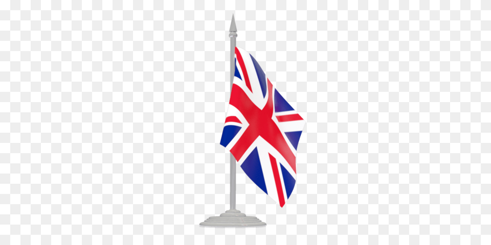 Flag With Flagpole Illustration Of Flag Of United Kingdom, United Kingdom Flag Free Png