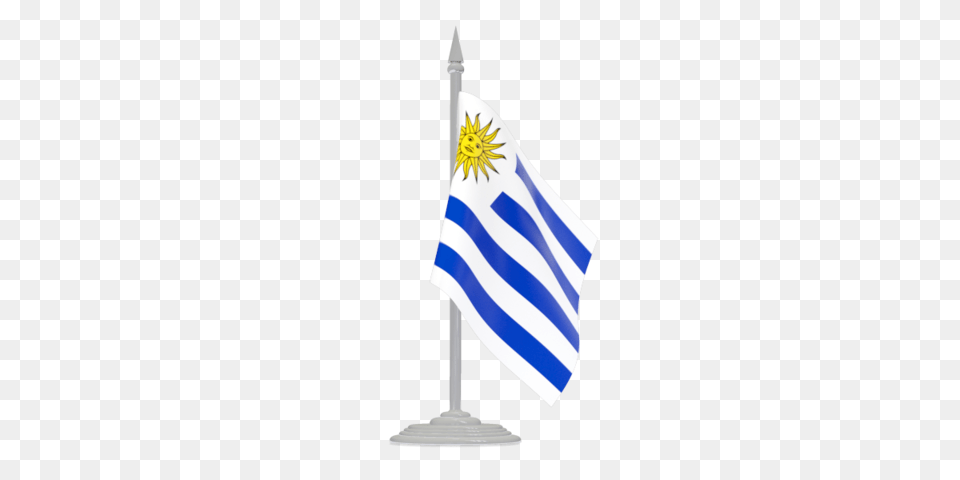 Flag With Flagpole Illustration Of Flag Of Uruguay Free Png Download