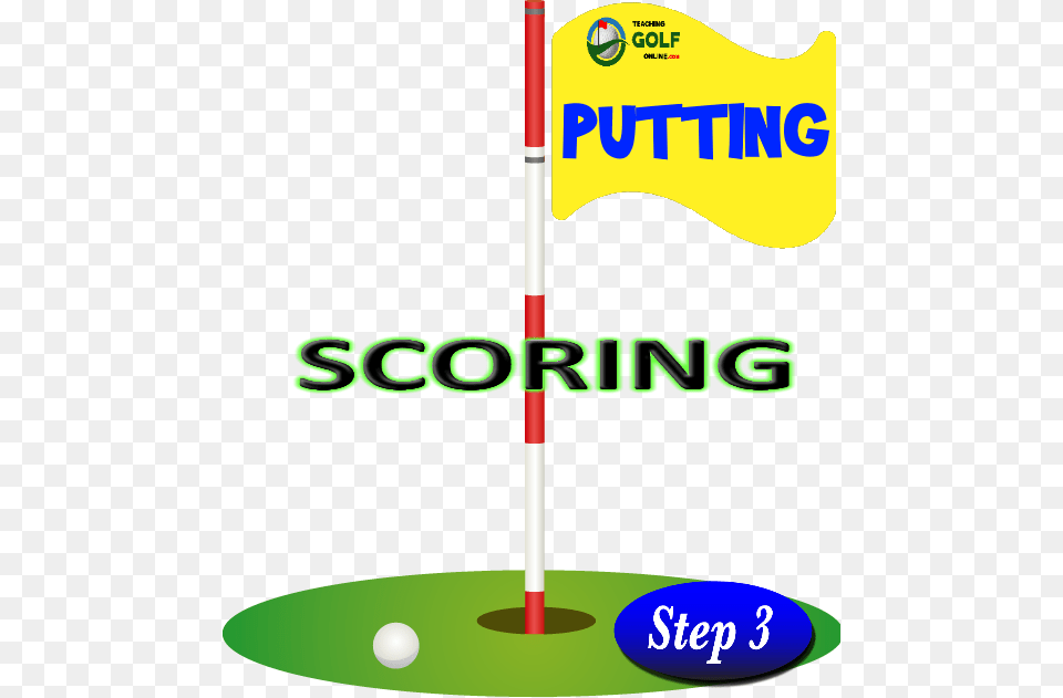 Flag With Step 3 Teaching Golf Online Logo Putting Speed Golf, Smoke Pipe Free Png