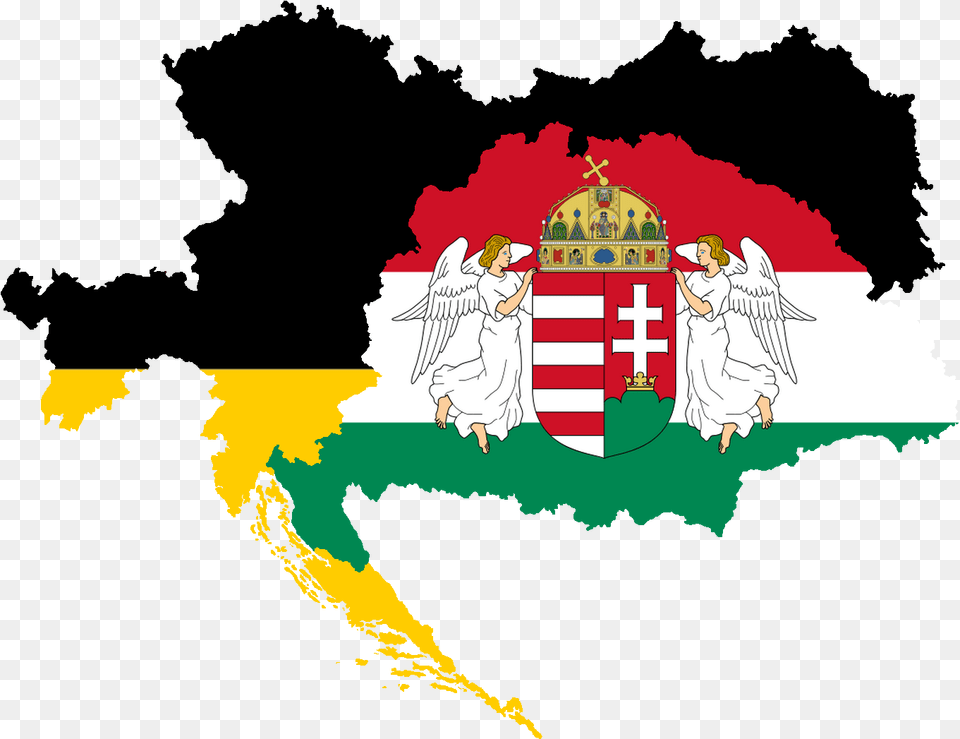 Flagmap Of Austria And Hungary Map Of Kingdom Of Hungary, Baby, Person, Face, Head Free Png