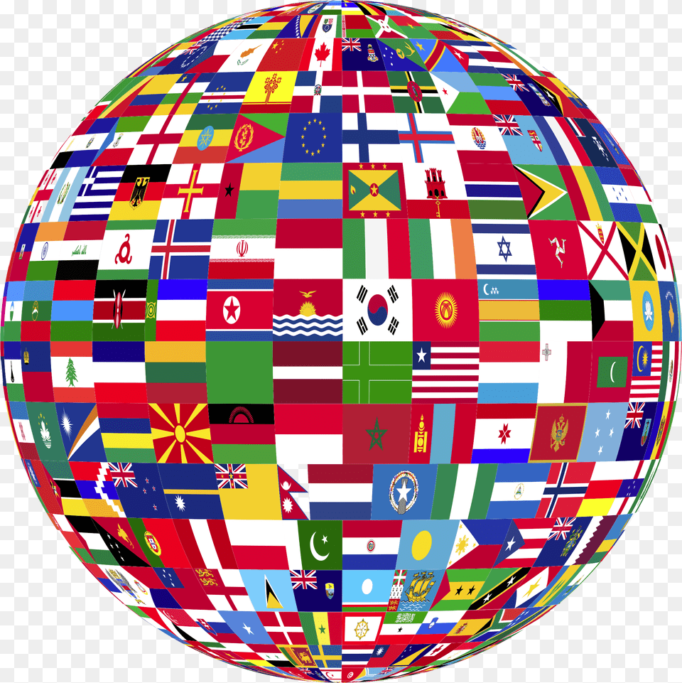 Flags Of The World Globe, Sphere, Astronomy, Outer Space, Planet Free Png Download