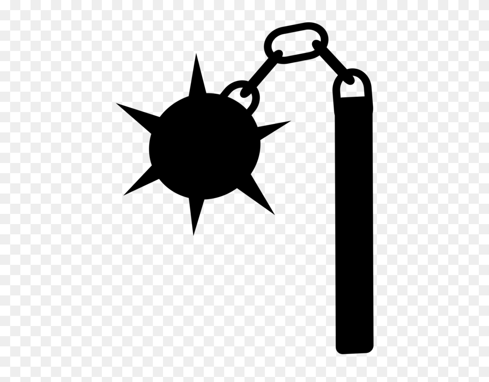 Flail Morning Star Weapon Download Mace, Gray Png