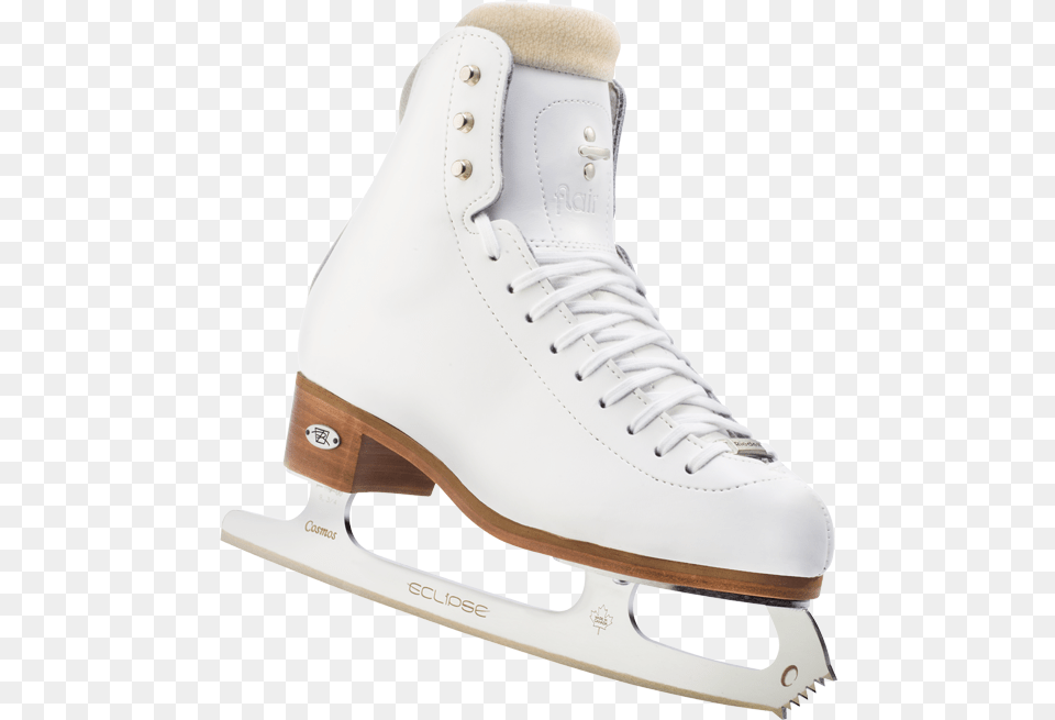 Flair Boot White With Blade Riedell Flair Skates, Clothing, Footwear, Shoe, Sneaker Png Image