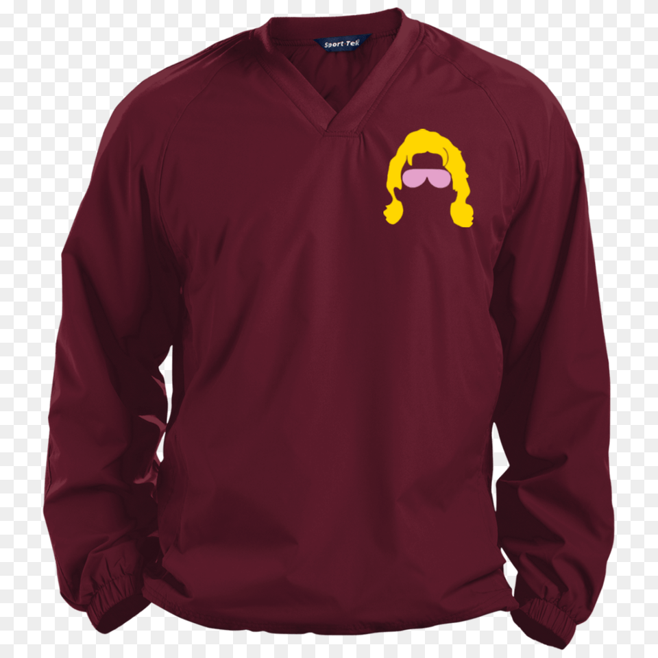 Flair Silhouette Pullover V Neck Windshirt The Ric Flair Shop, Clothing, Long Sleeve, Maroon, Sleeve Png