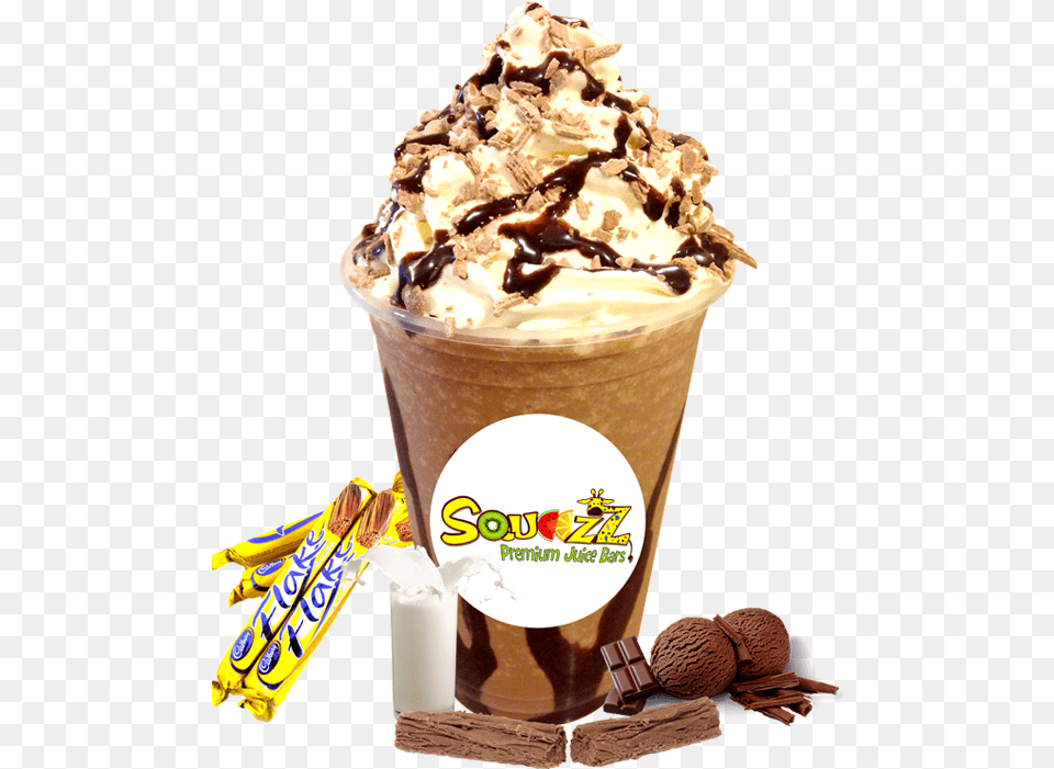 Flake Milkshake Chocolate, Cream, Dessert, Food, Ice Cream Free Png Download