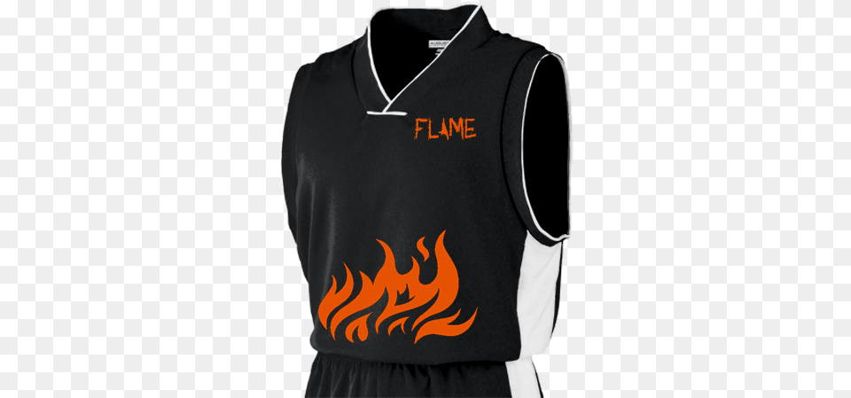 Flame Adult Reversible Speedway Muscle Criminology Jersey Design Basketball, Clothing, Vest, Male, Man Free Png