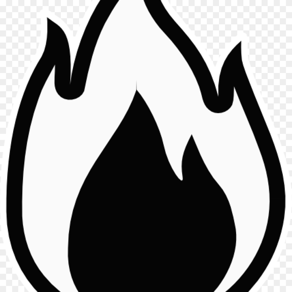 Flame Black And White, Stencil, Head, Person, Face Png