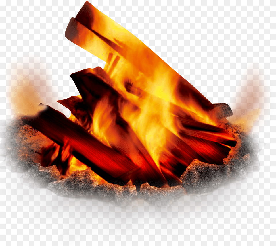 Flame Bonfire Campfire Transparent, Fire Png Image