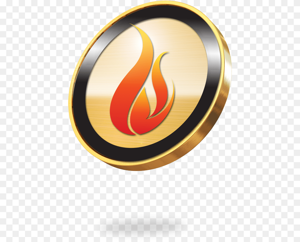 Flame Circle Flame Circle Circle Vippng Fire Token Logo, Gold, Emblem, Symbol, Disk Free Png Download