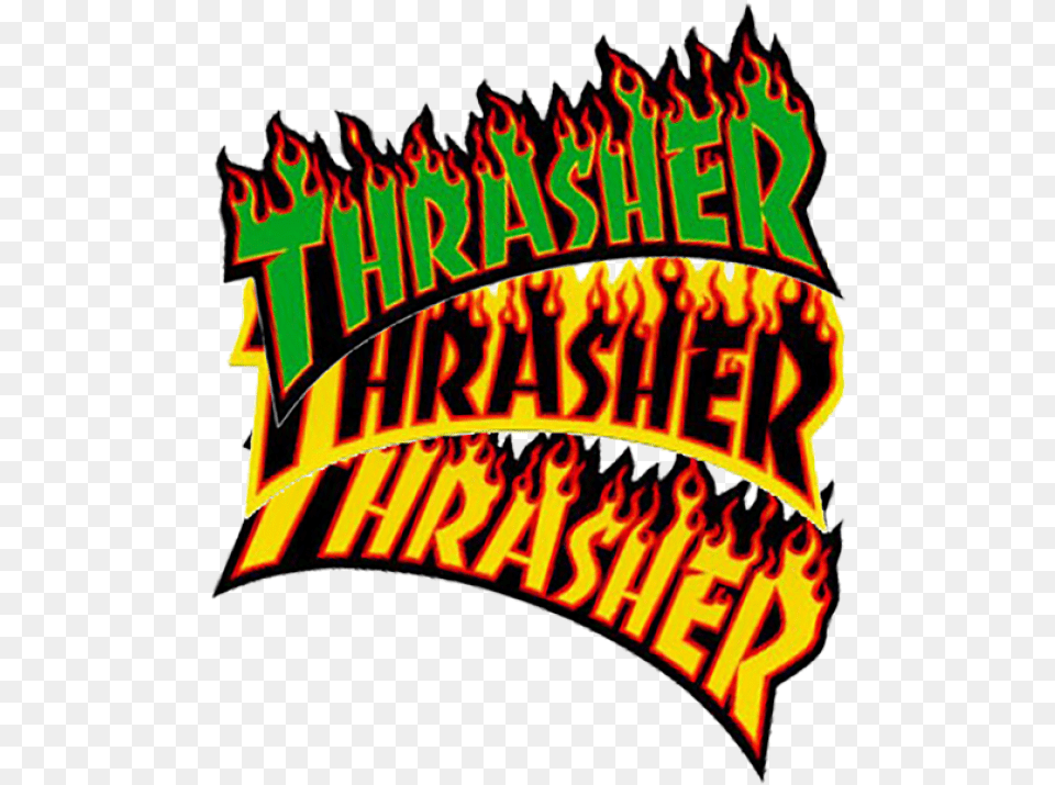 Flame Decal Logo Thrasher, Sticker, Text, Fire Png