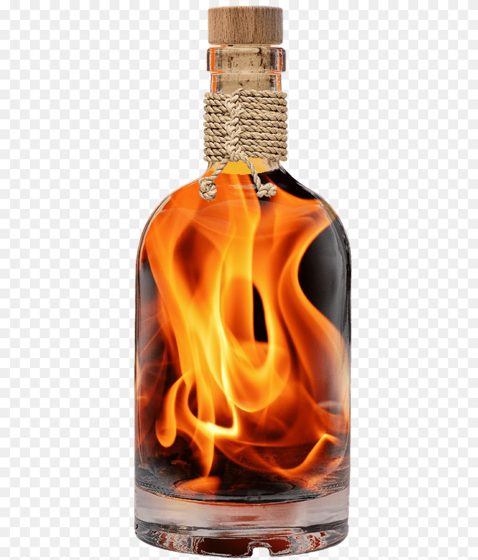 Flame Embers Bottle Fiery Fire Hot Bottle With Fire Inside, Adult, Female, Person, Woman Free Transparent Png