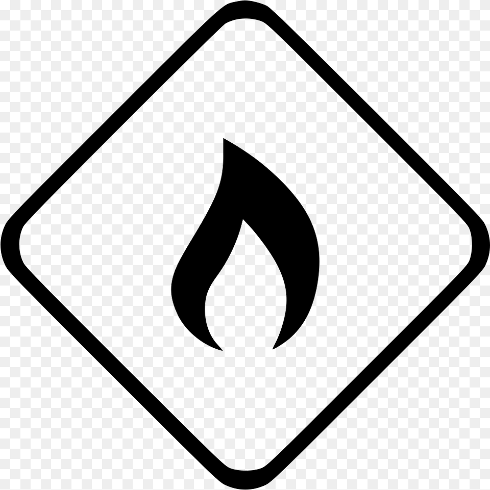 Flame Fire Danger Warning Emblem, Sign, Symbol, Road Sign Free Transparent Png