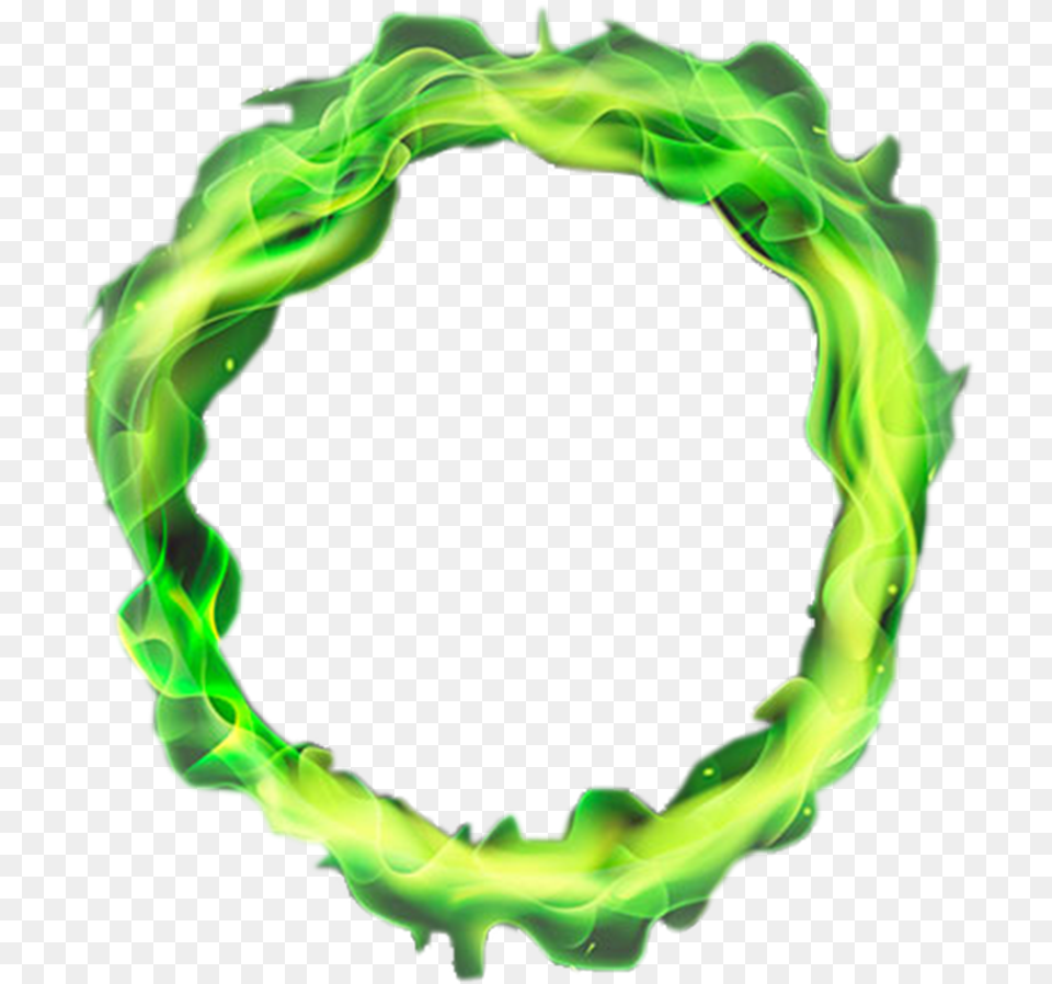 Flame Fire Fire Circle Effect Transparent, Accessories, Green, Ornament, Jewelry Free Png