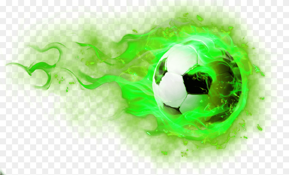Flame Fire Icon Transparent Flaming Soccer Ball, Green, Sphere, Accessories, Pattern Free Png