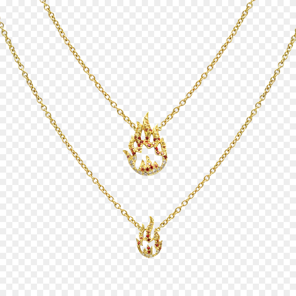Flame Full Sapphires And Diamonds Double Necklace, Accessories, Jewelry, Pendant, Diamond Png
