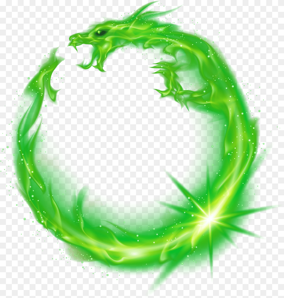 Flame Green Circle Transparent Blue Fire Circle Free Png Download