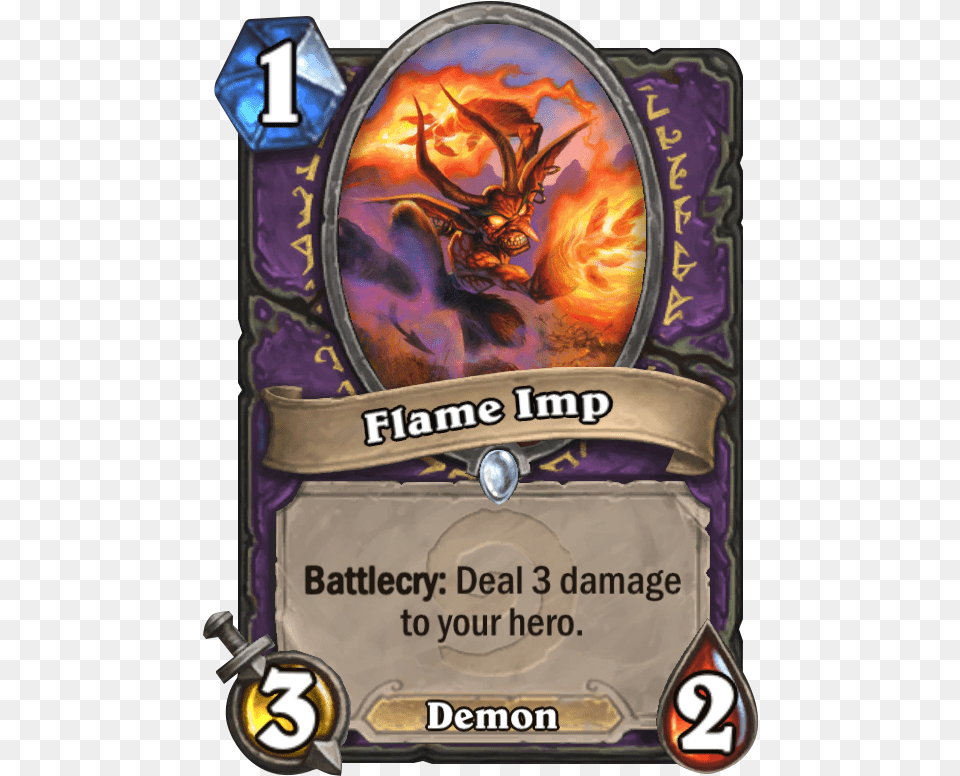 Flame Imp Card Hearthstone 1 3 Taunt, Book, Publication Free Png