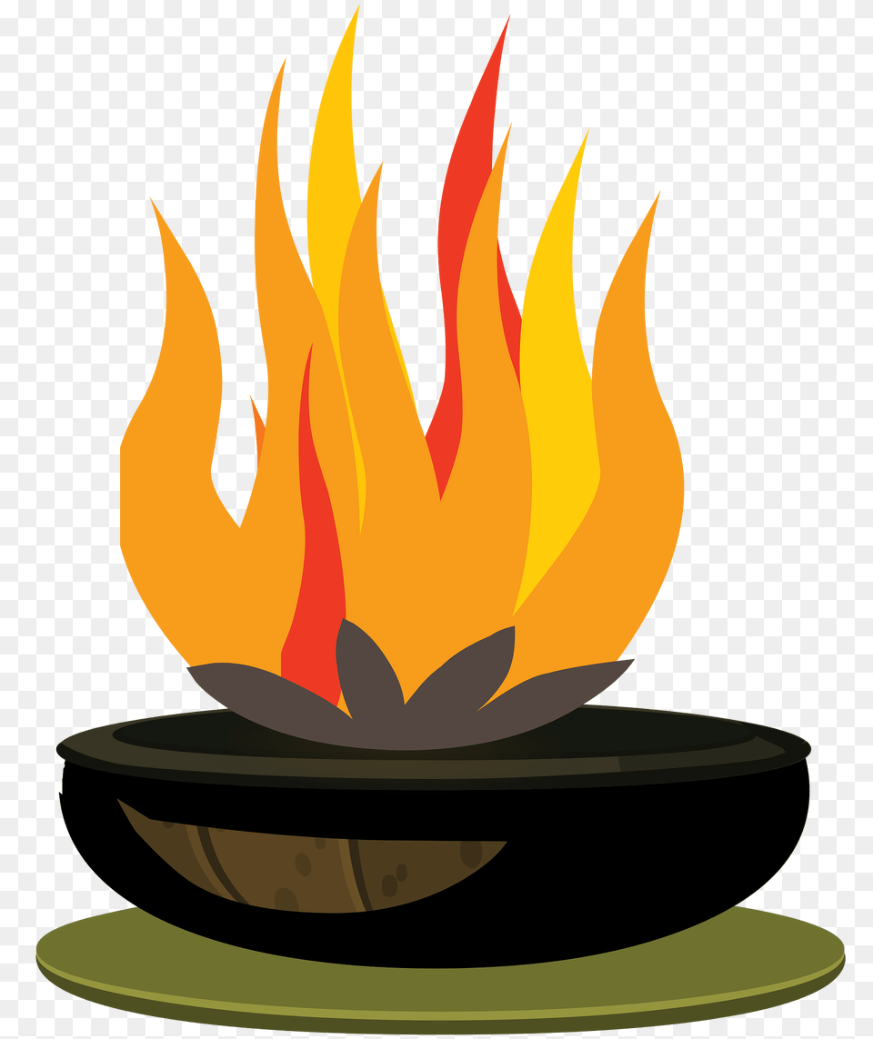 Flame In Pot Clipart, Fire, Fireplace, Indoors Png Image