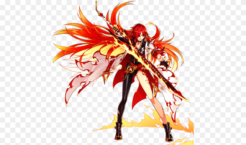 Flame Lord Elwiki Elsword Elesis Flame Lord, Publication, Book, Comics, Adult Free Transparent Png