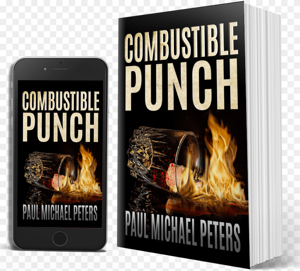 Flame Punch Audio Left Paperback Right Paul Michael Peters, Electronics, Mobile Phone, Phone, Book Free Png