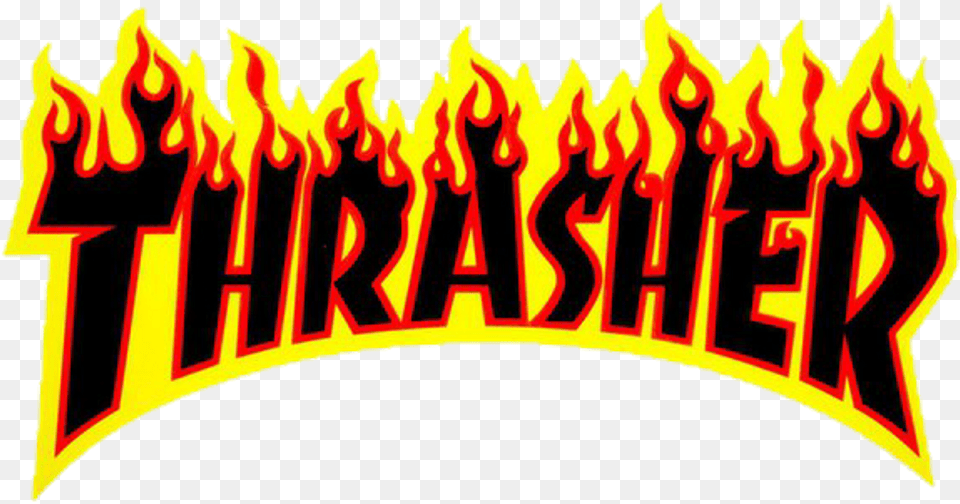 Flame Vector Thrasher Thrasher Logo Hd, Text, Fire Free Transparent Png