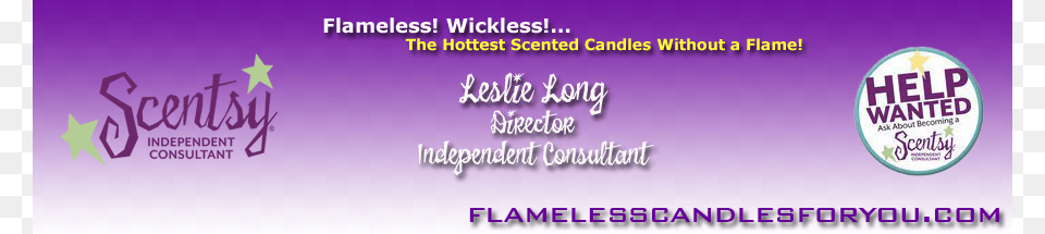 Flameless Wickless Candles Scentsy Independent Consultant, Purple, Advertisement, Poster Free Png Download
