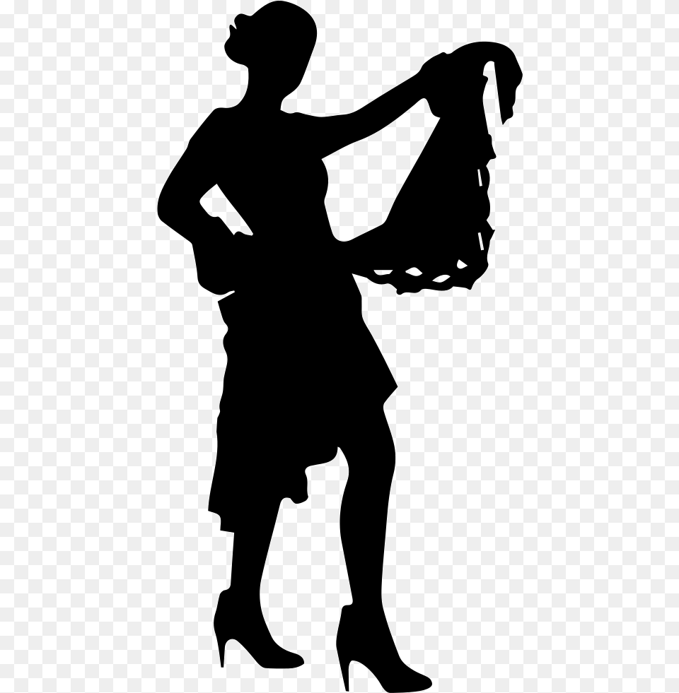 Flamenco Woman Dancer Silhouette Icon Download, Dancing, Leisure Activities, Person, Adult Free Transparent Png