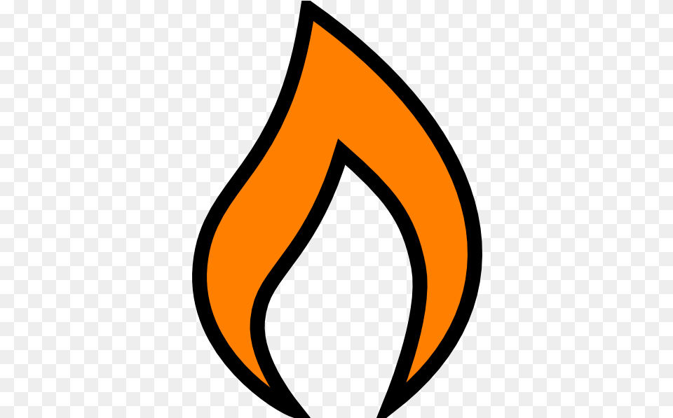 Flames Clipart Single Orange Flame Clipart, Logo, Astronomy, Moon, Nature Png Image