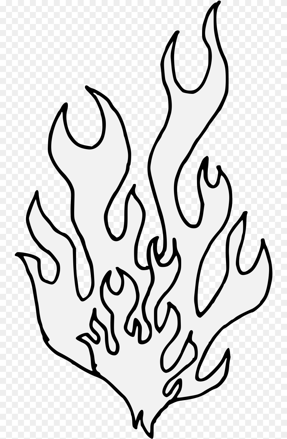 Flames Clipart Traceable Outline Flames Clipart, Stencil, Leaf, Plant, Fire Free Transparent Png