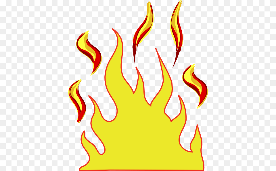 Flames Real Clip Art At Clker Cartoon Flame Outline, Fire Png