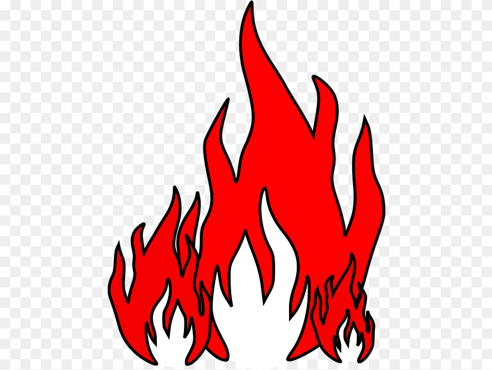 Flames Red Fire Vector Graphic On Pixabay Drawn Fire, Flame, Person Free Png
