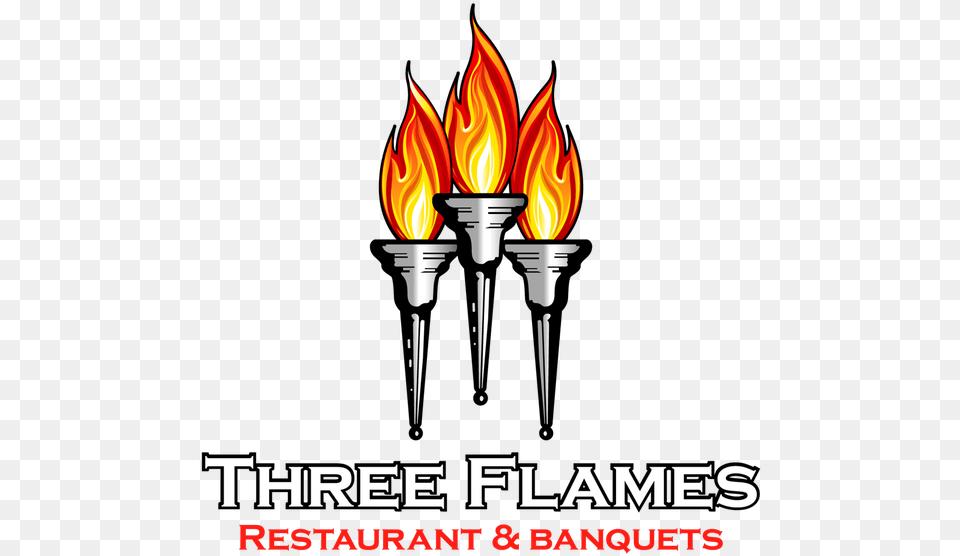 Flames Three Flames, Light, Torch Free Png Download