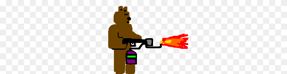 Flamethrower Weilding Bear, Light, Baby, Person, Juggling Free Transparent Png