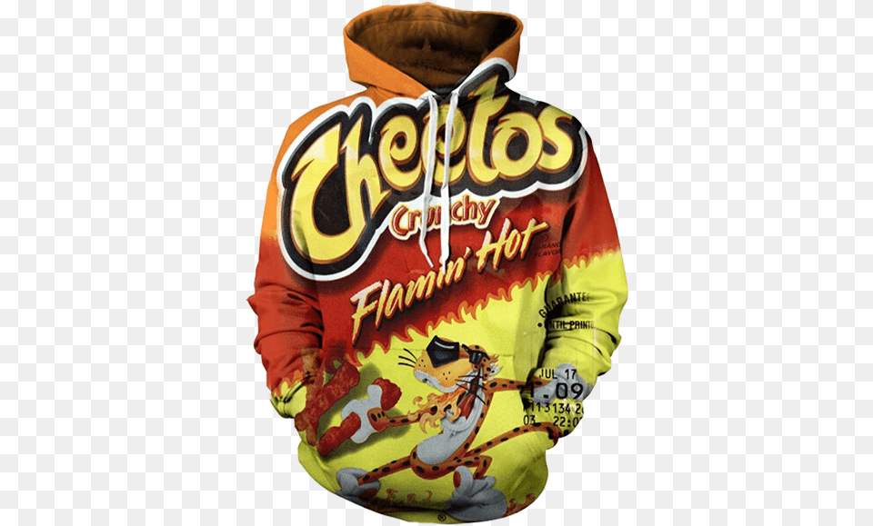 Flamin Hot Cheetos Hoodie, Sweatshirt, Sweater, Clothing, Knitwear Png