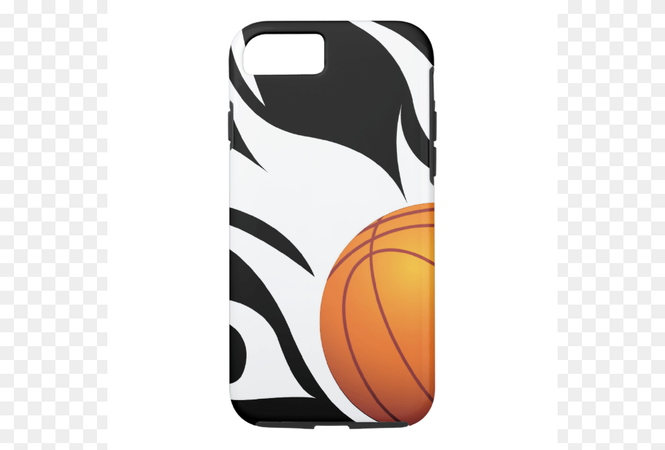 Flaming Basketball Black And White Iphone 7 Case Flaming Basketball Free Png Download