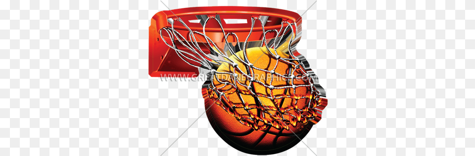 Flaming Basketball With Net Flaming Basketball Transparent, Hoop, Sport, Dynamite, Weapon Png