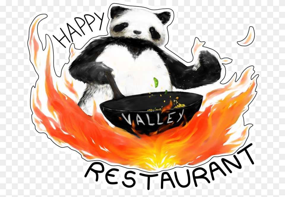 Flaming Chef Panda By Kechuppika On Clipart Library Chef Panda, Animal, Bear, Giant Panda, Mammal Png