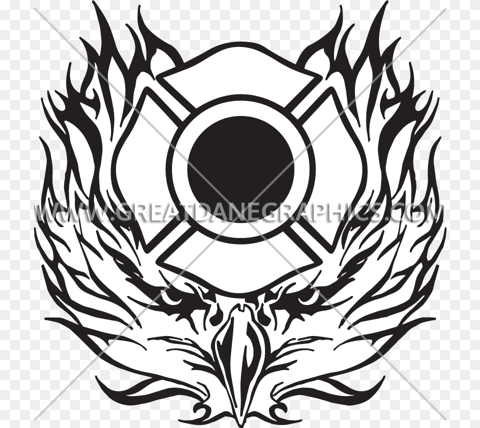 Flaming Eagle Head Production Ready Artwork For T Shirt Printing, Emblem, Symbol Free Transparent Png