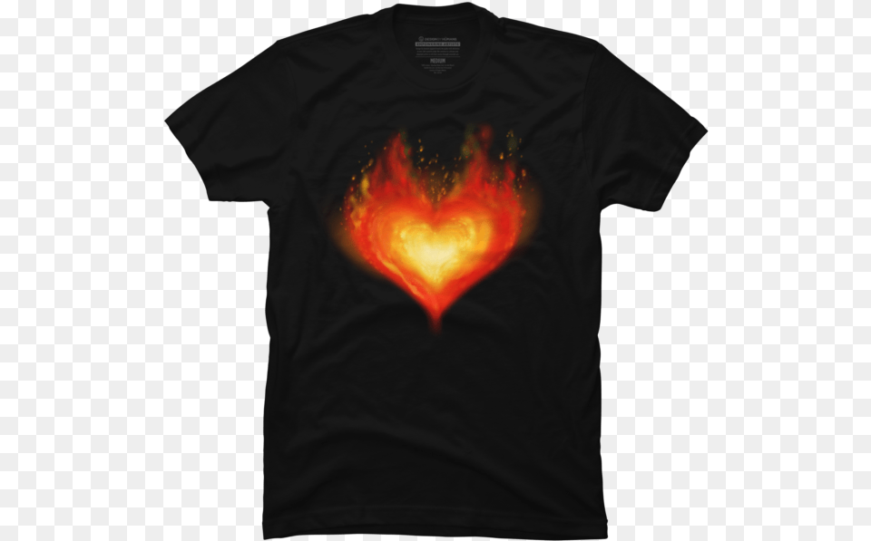 Flaming Heart Active Shirt, Clothing, T-shirt, Outdoors Png