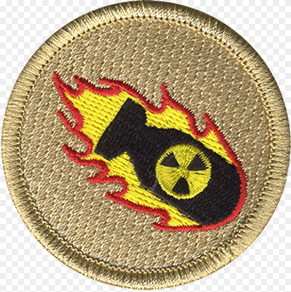 Flaming Nuke Patrol Patch Emblem, Badge, Logo, Symbol, Plate Free Transparent Png