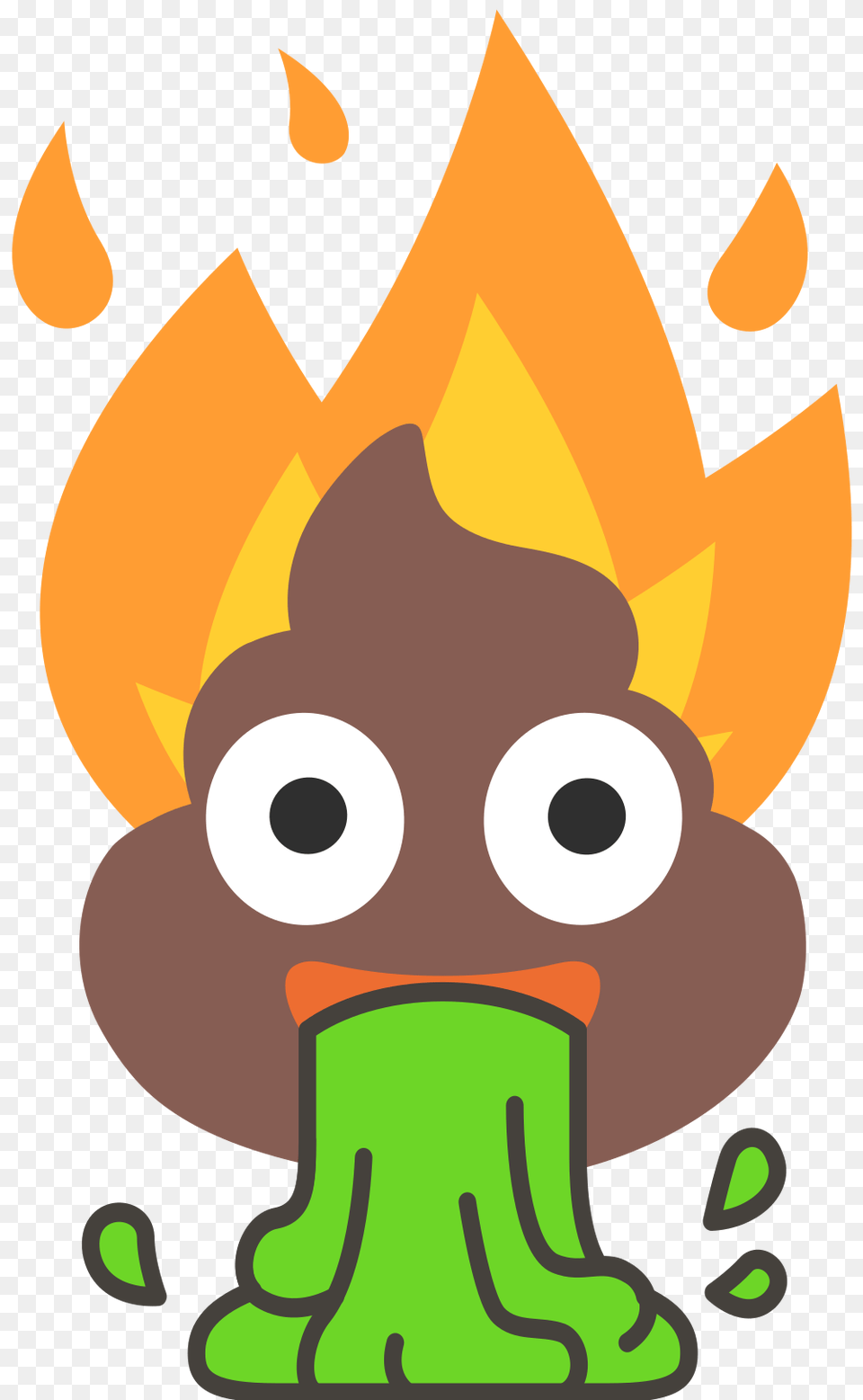 Flaming Poop Vomit Emoji, Baby, Person Png Image