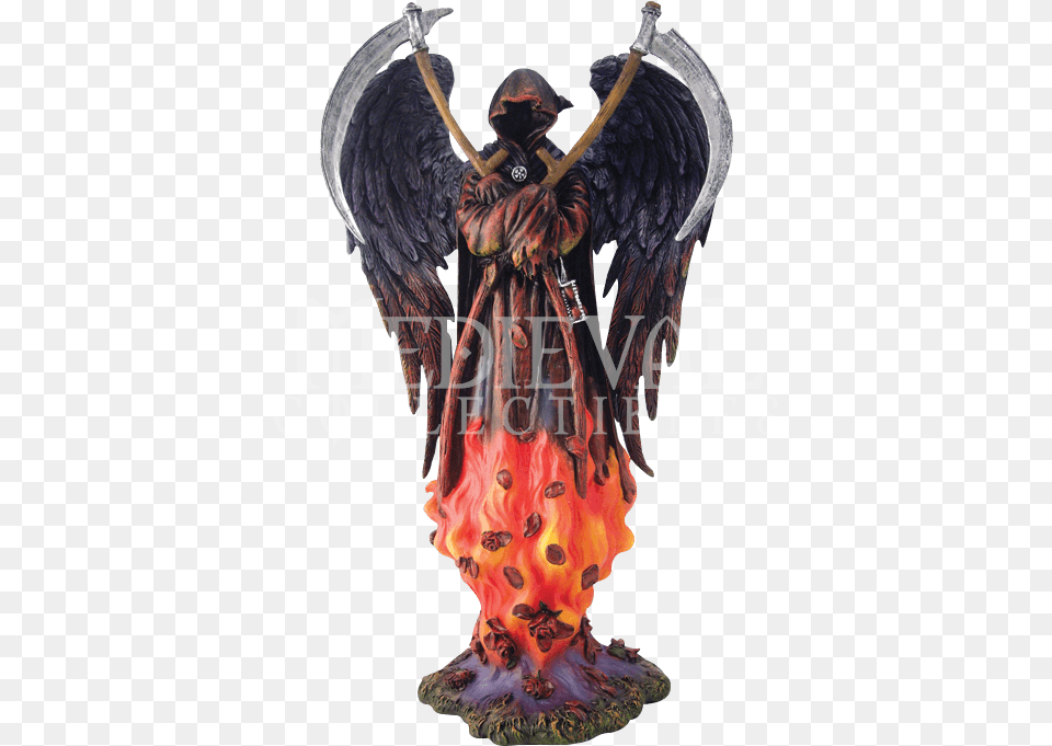 Flaming Reaper Statue 105 Inch Hand Painted Resin Grim Reaper, Adult, Bride, Female, Person Free Png Download