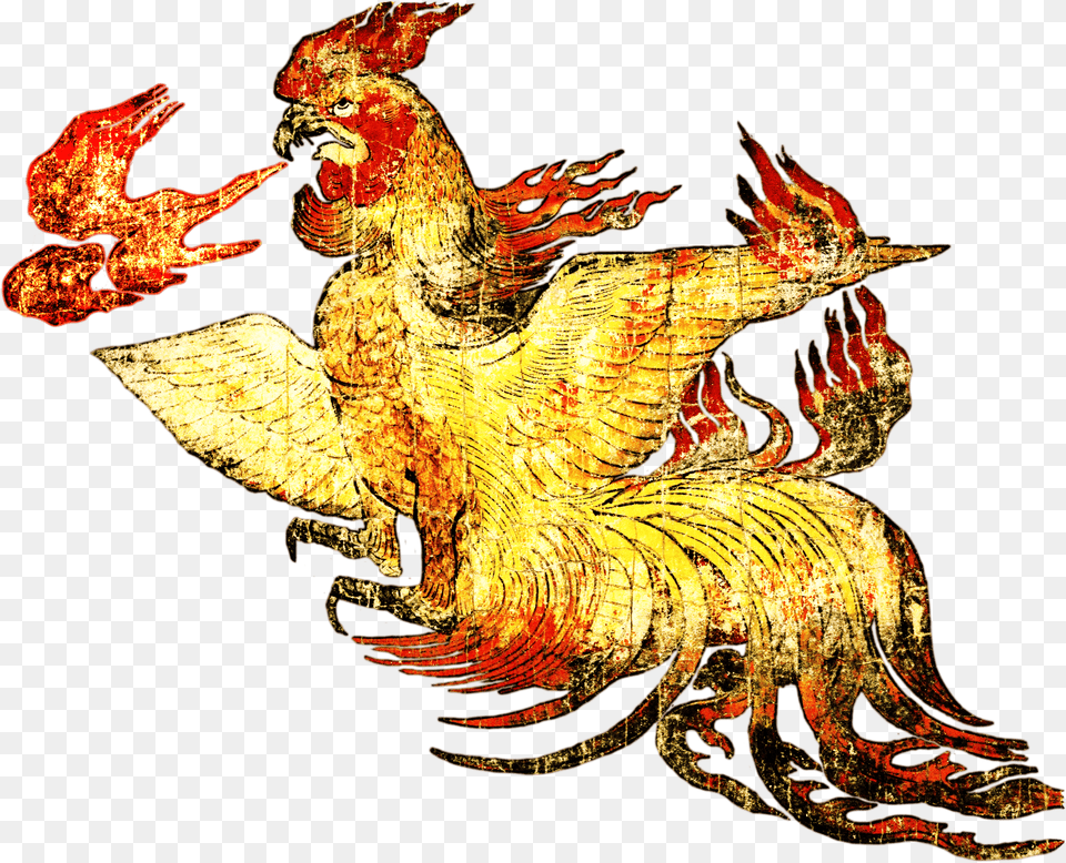 Flaming Rooster Done Up The Flaming Rooster Png