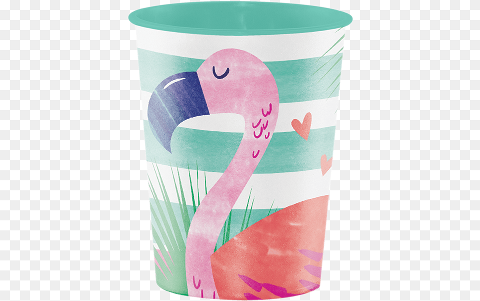 Flamingo 16 Oz Hard Plastic Keepsake Cup Table Glass, Disposable Cup Png Image