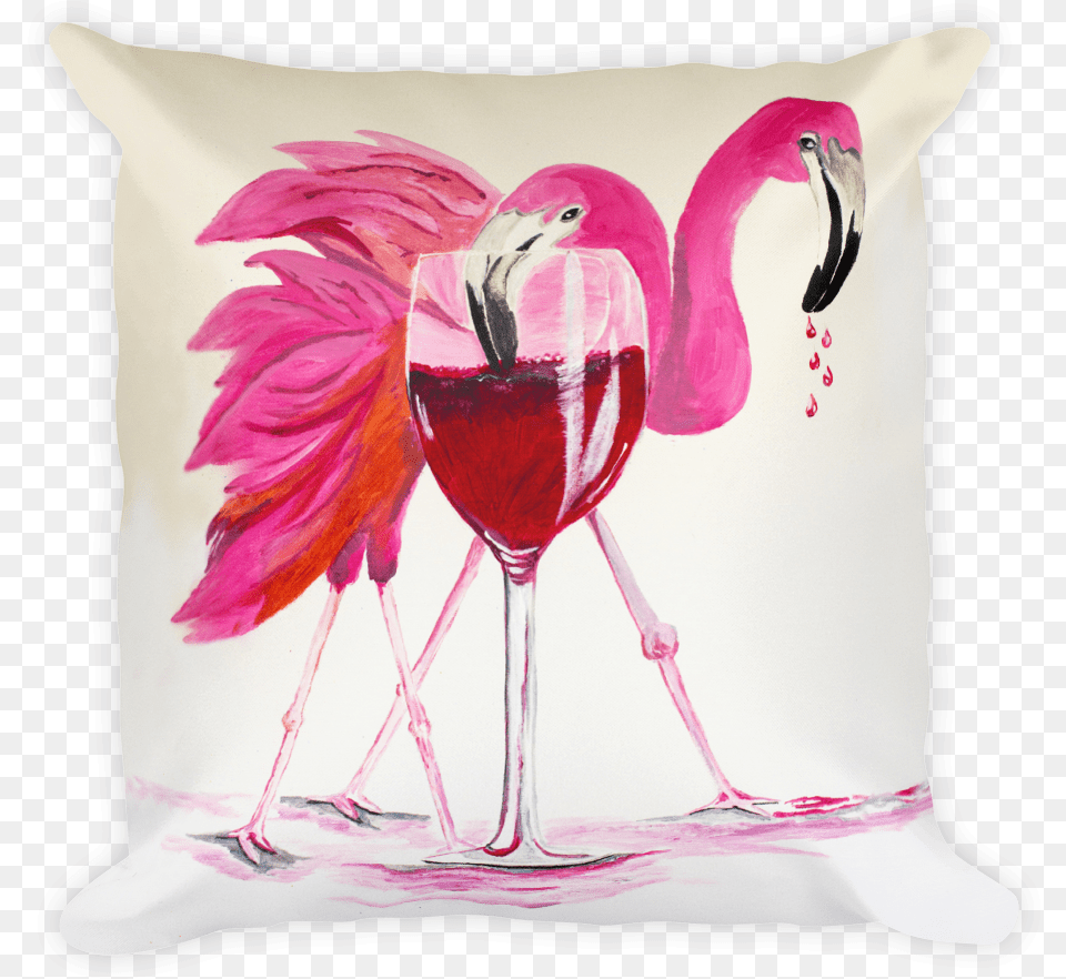 Flamingo, Cushion, Home Decor, Glass, Animal Free Png Download