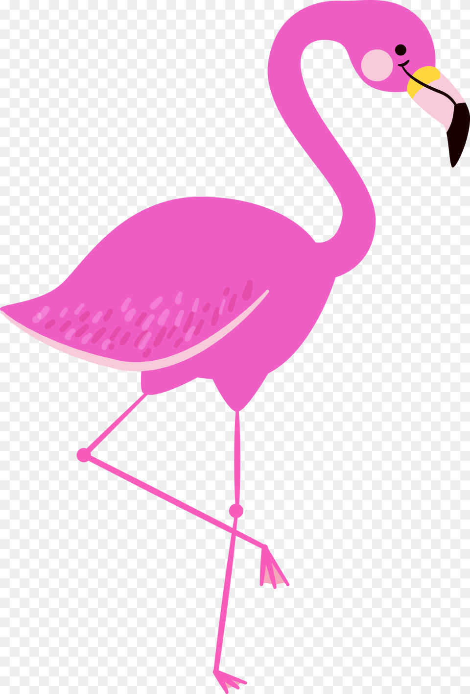 Flamingo Clipart Cool Cute Borders Vectors Animated Black, Animal, Bird Free Png Download