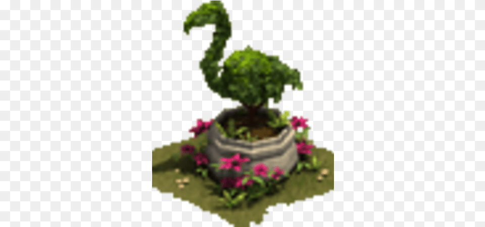 Flamingo Hedge Tree, Vase, Planter, Plant, Pottery Png Image