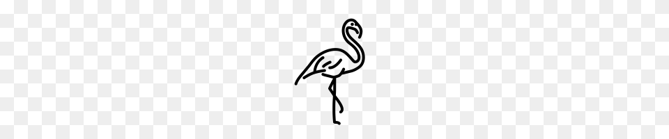 Flamingo Icons Noun Project, Gray Free Png